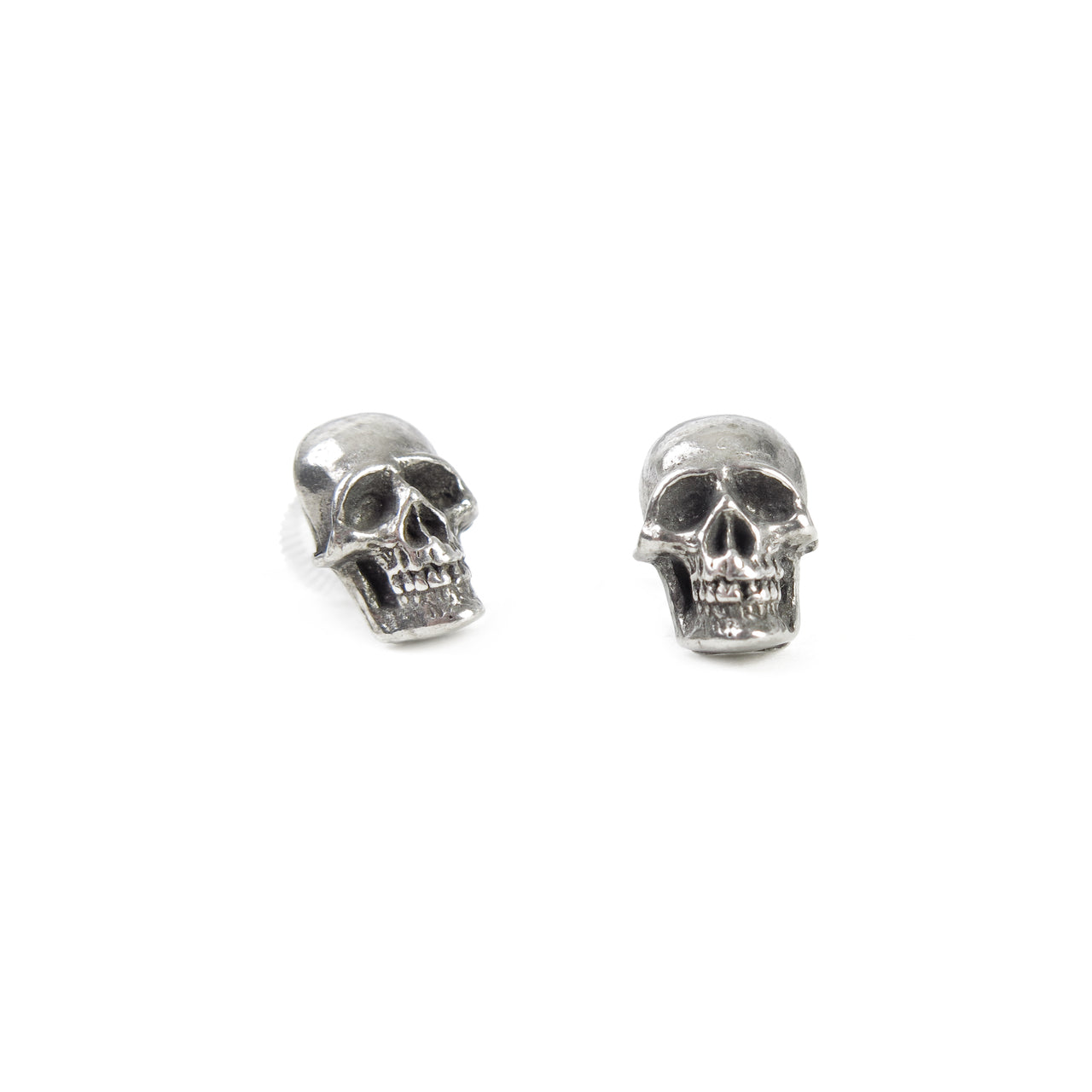 Mortaurium Earrings Skull Ear Studs by Alchemy Gothic