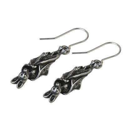 Awaiting the Eventide Alchemy Gothic Bat Earrings