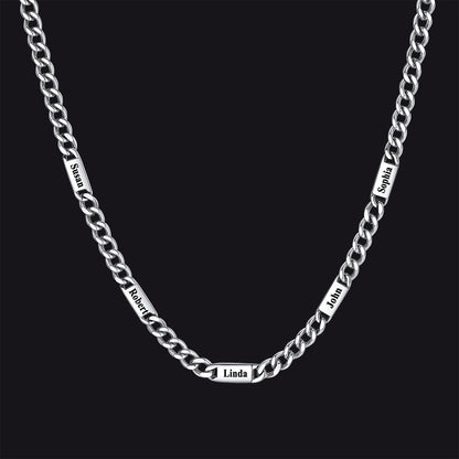 To My Engraved Name Chain Necklace, Birthday or Anniversary Gift for Him