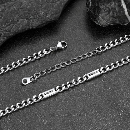 To My Engraved Name Chain Necklace, Birthday or Anniversary Gift for Him