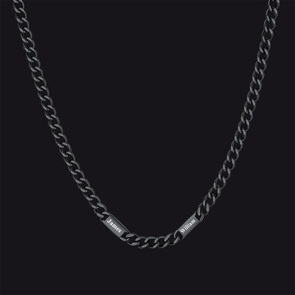 Customized Engraved Cuban Chain Name Link Necklace for