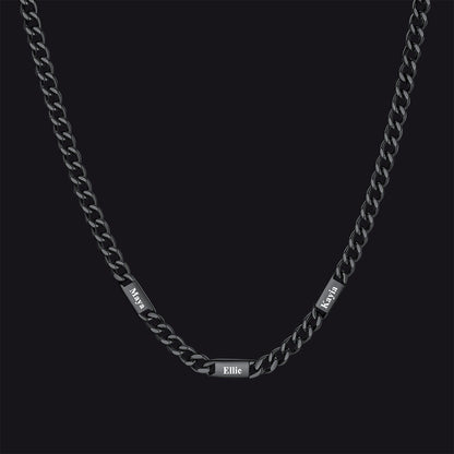 Customized Engraved Cuban Chain Name Link Necklace for