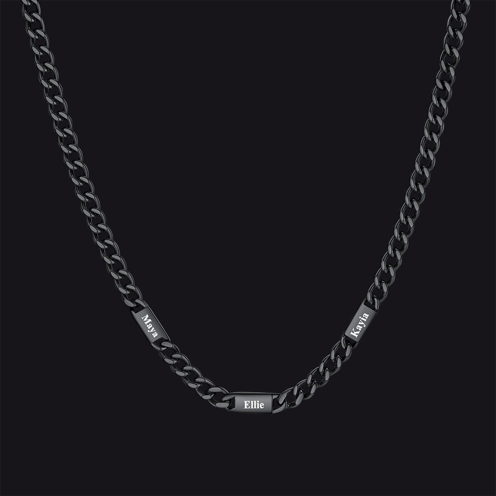 To My Engraved Name Chain Necklace, Birthday or Anniversary Gift for Him