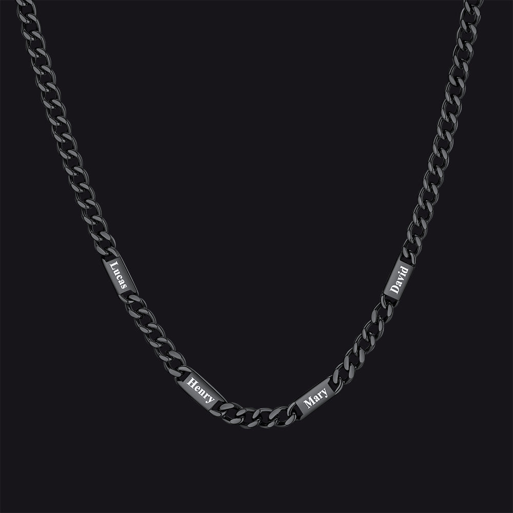 To My Engraved Name Chain Necklace, Birthday or Anniversary Gift for Him