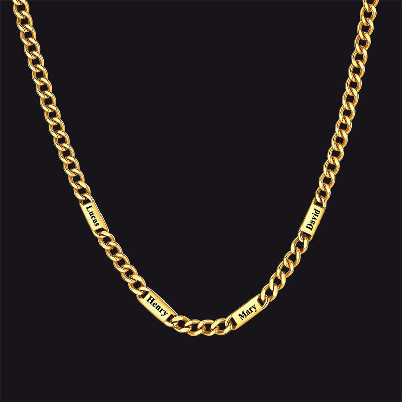 To My Engraved Name Chain Necklace, Birthday or Anniversary Gift for Him