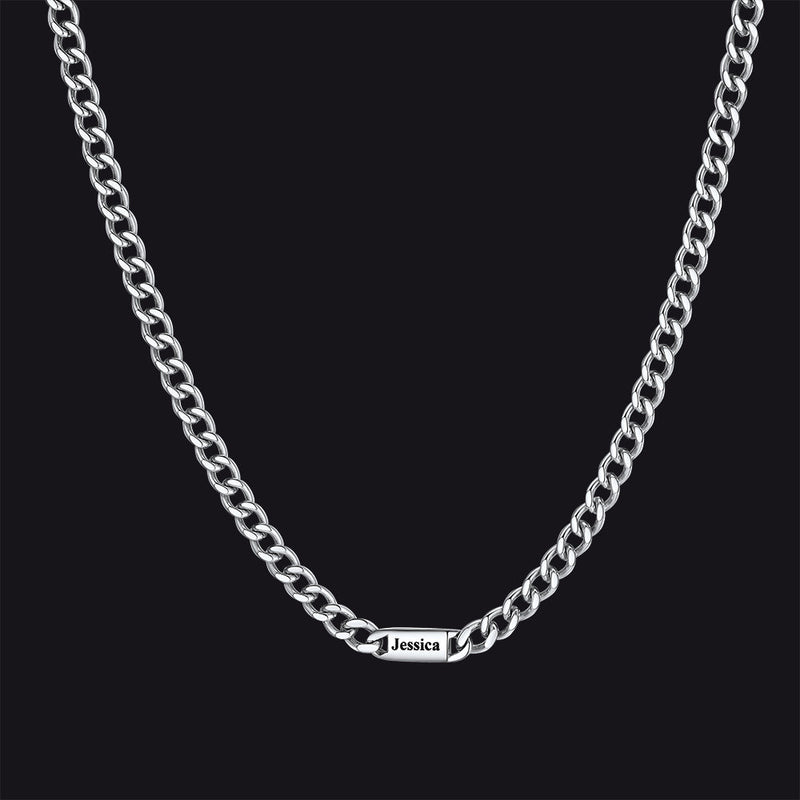 To My Engraved Name Chain Necklace, Birthday or Anniversary Gift for Him