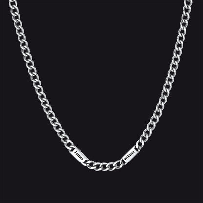To My Engraved Name Chain Necklace, Birthday or Anniversary Gift for Him