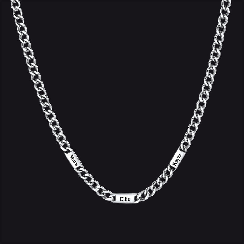 To My Engraved Name Chain Necklace, Birthday or Anniversary Gift for Him