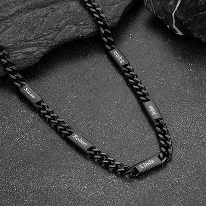 Customized Engraved Cuban Chain Name Link Necklace for
