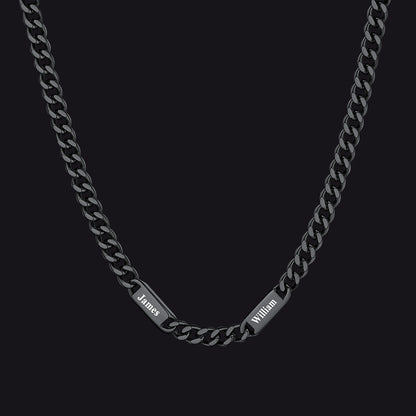 Customized Engraved Cuban Chain Name Link Necklace for