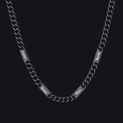 To My Engraved Name Chain Necklace, Birthday or Anniversary Gift for Him
