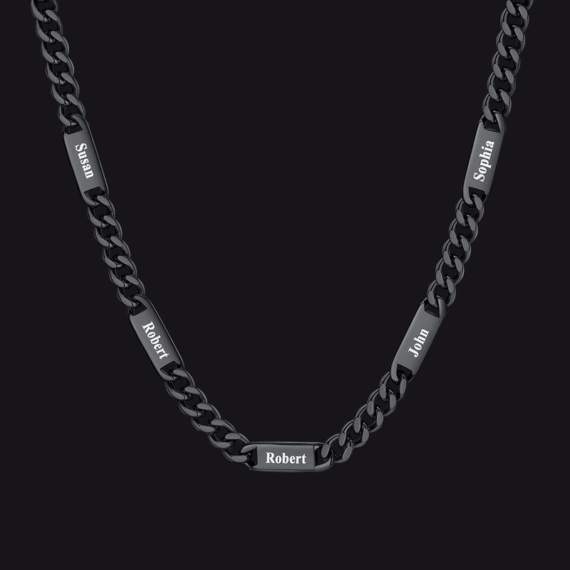 Customized Engraved Cuban Chain Name Link Necklace for