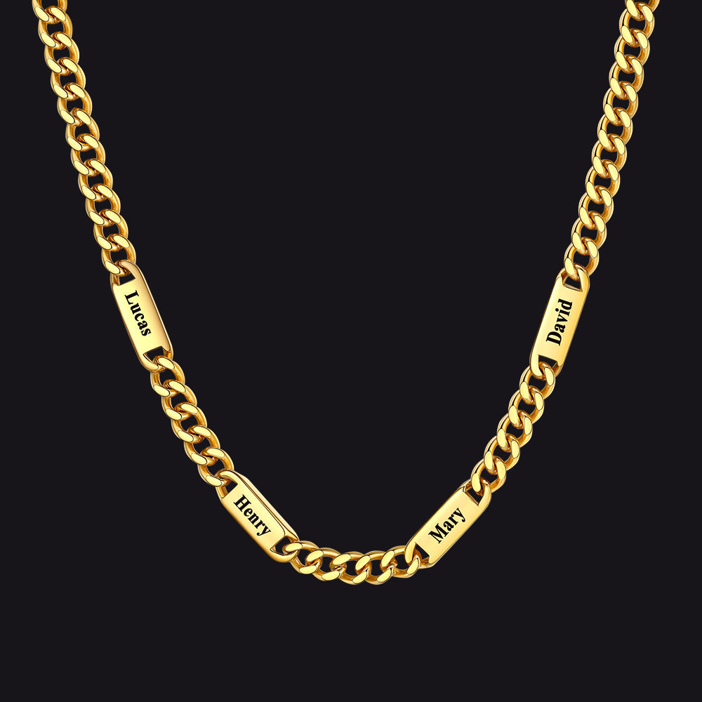To My Engraved Name Chain Necklace, Birthday or Anniversary Gift for Him