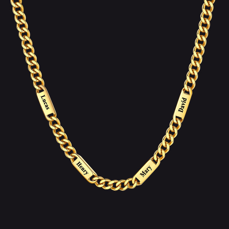 To My Engraved Name Chain Necklace, Birthday or Anniversary Gift for Him