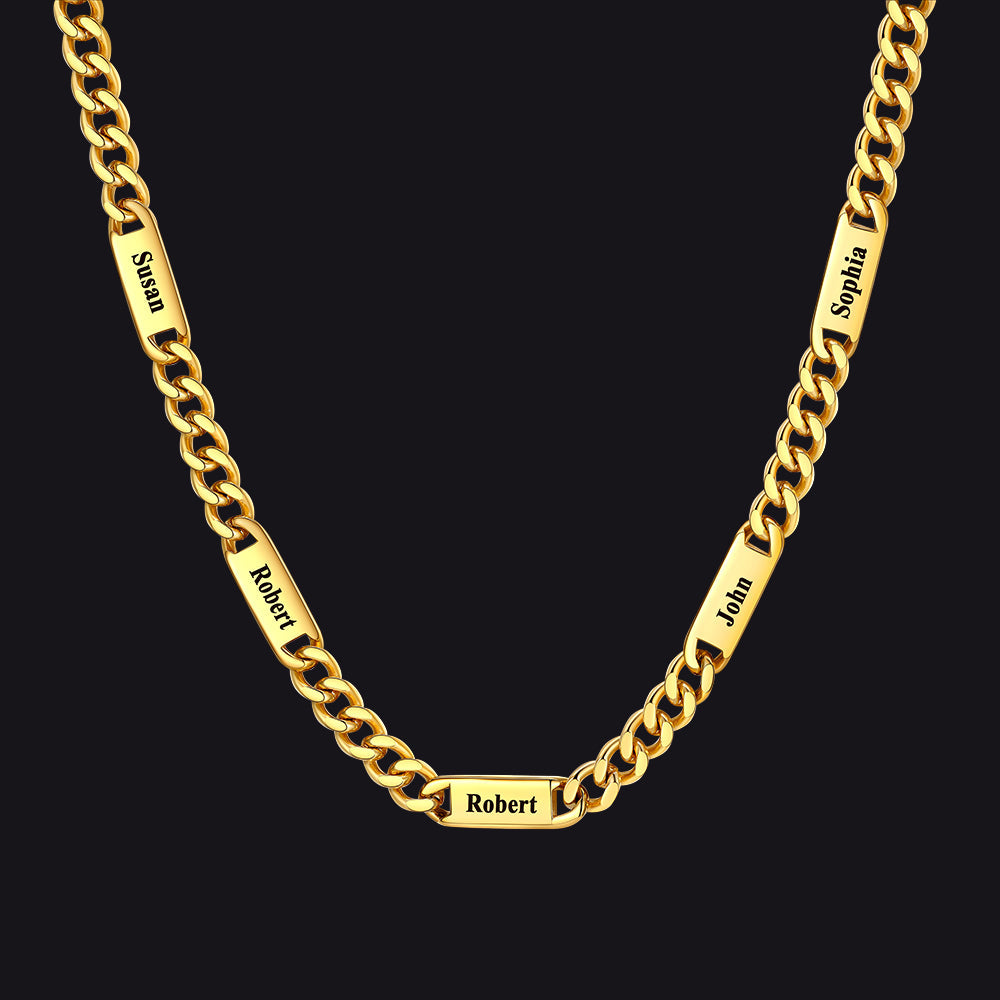 To My Engraved Name Chain Necklace, Birthday or Anniversary Gift for Him