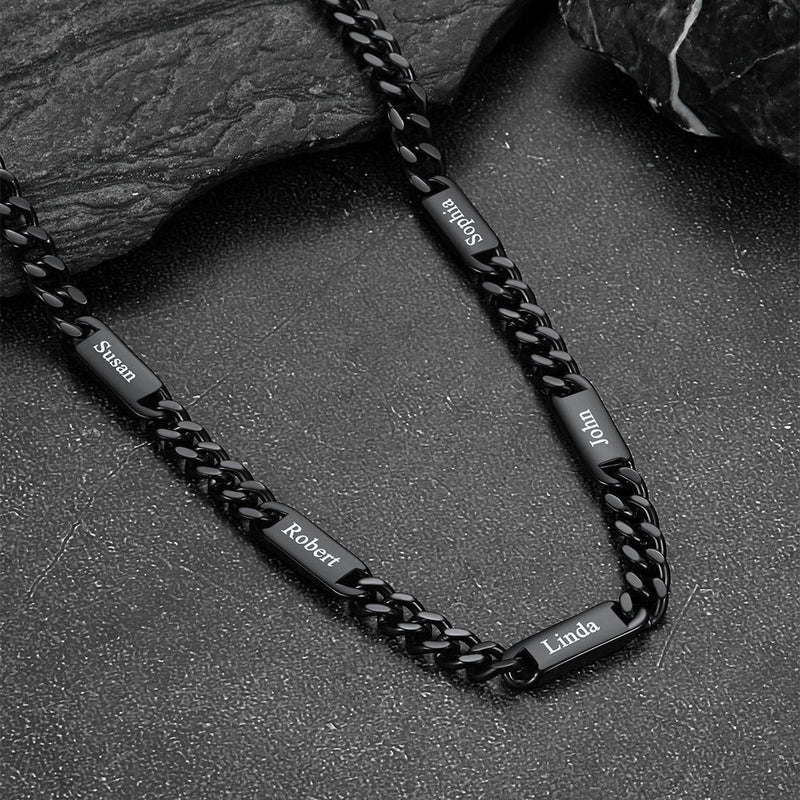 To My Engraved Name Chain Necklace, Birthday or Anniversary Gift for Him