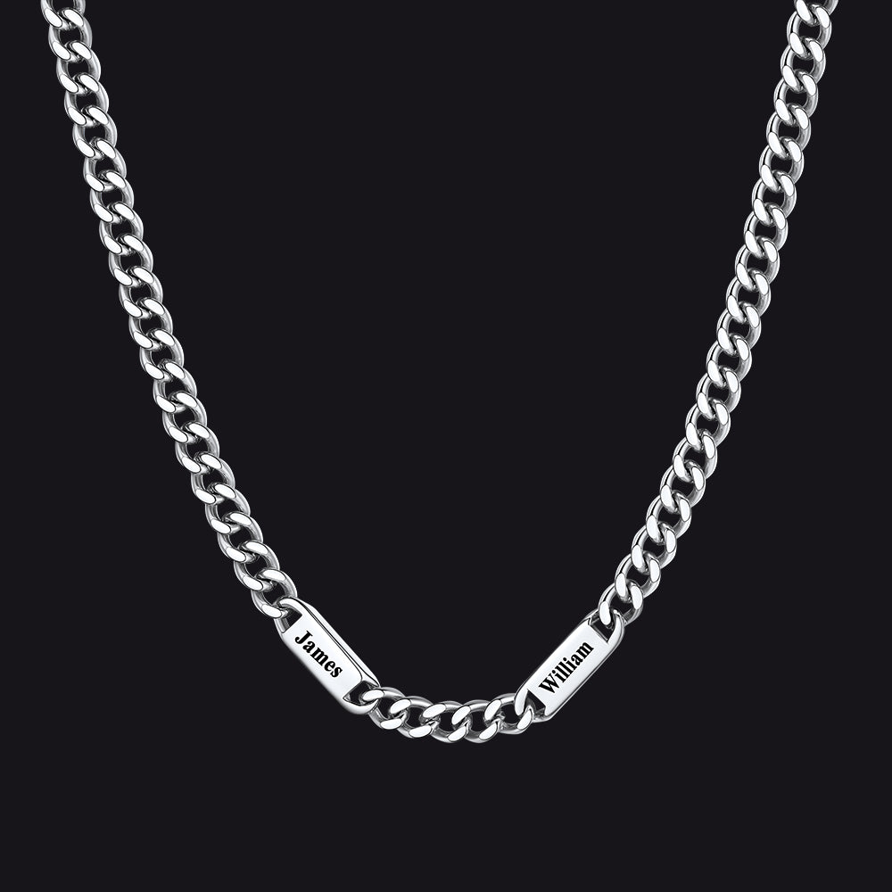 To My Engraved Name Chain Necklace, Birthday or Anniversary Gift for Him