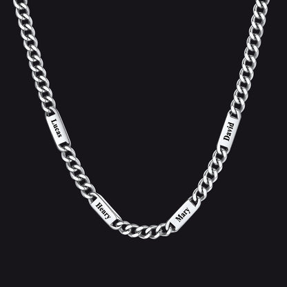 To My Engraved Name Chain Necklace, Birthday or Anniversary Gift for Him
