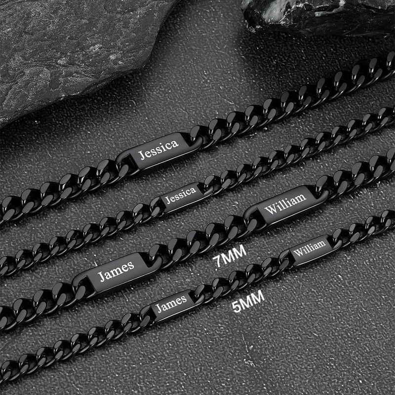 To My Engraved Name Chain Necklace, Birthday or Anniversary Gift for Him