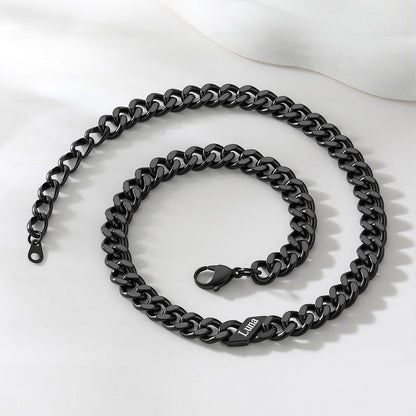 Custom Cuban Link Chains With Names Necklace for , 5/7/9mm Width
