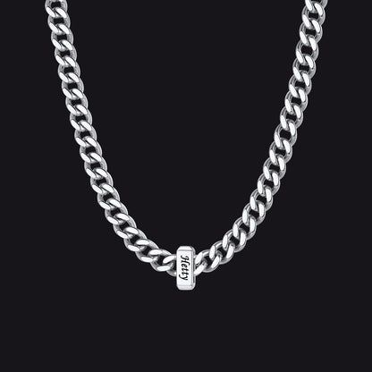 Custom Multi Charm Name Cuban Link Chain Necklace for Father Gift