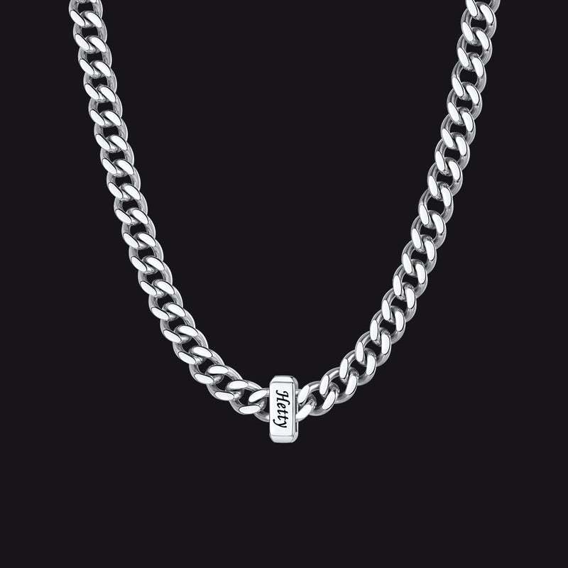 Custom Multi Charm Name Cuban Link Chain Necklace for Father Gift