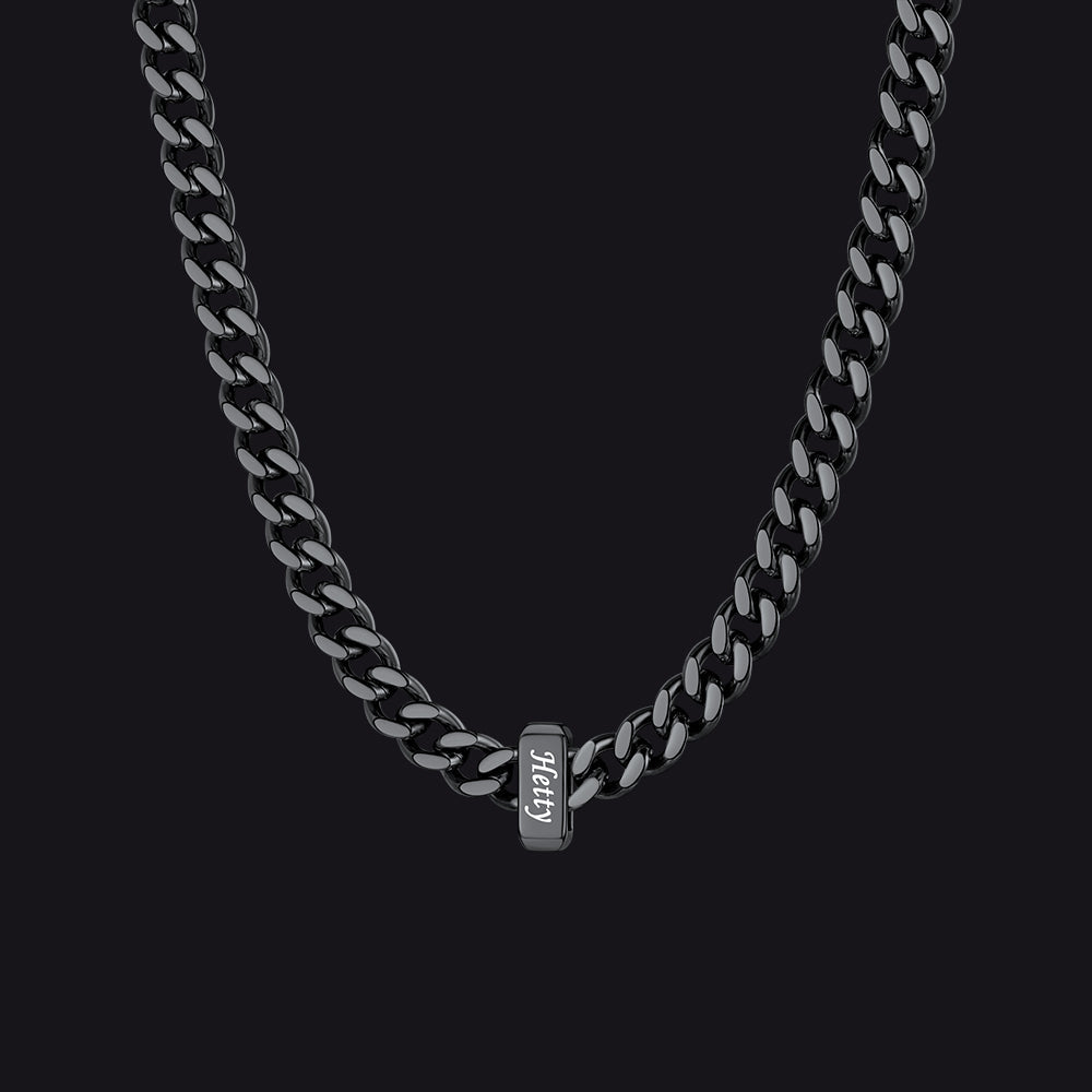 Custom Multi Charm Name Cuban Link Chain Necklace for Father Gift