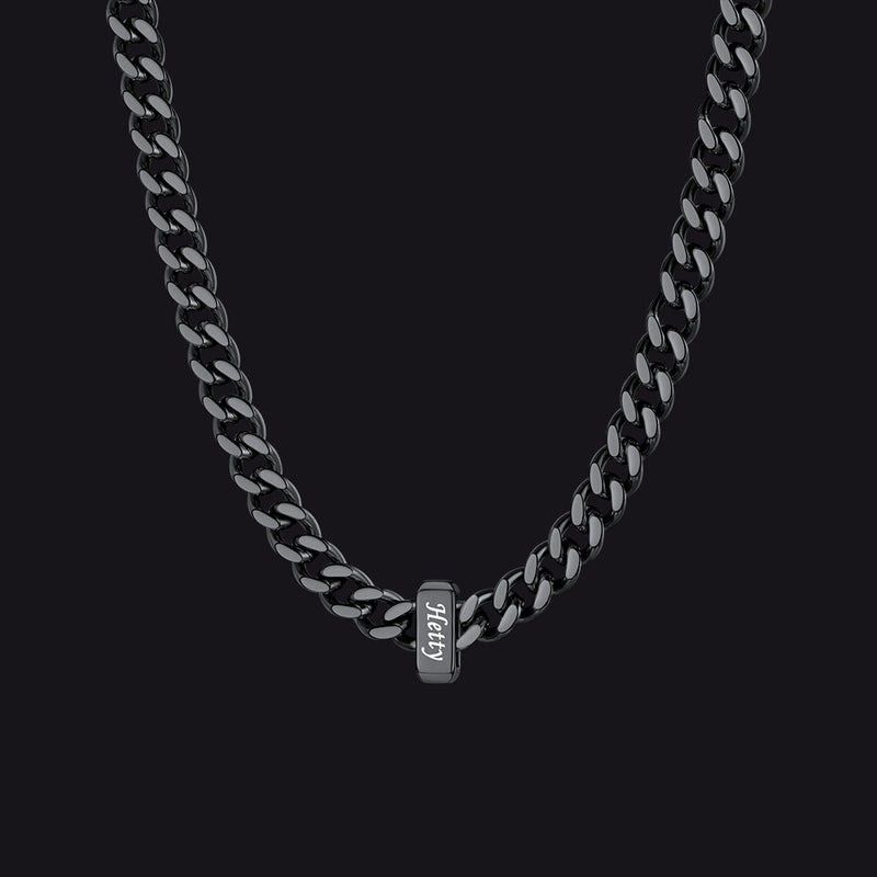 Custom Multi Charm Name Cuban Link Chain Necklace for Father Gift