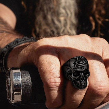 Eye of Providence Skull Ring for