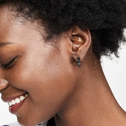 Punk Spike Rivet Huggie Hoop Earrings for