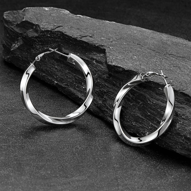 Thick Hoops Loop Earrings for 30/40/60/80mm