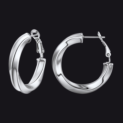 Thick Hoops Loop Earrings for 30/40/60/80mm