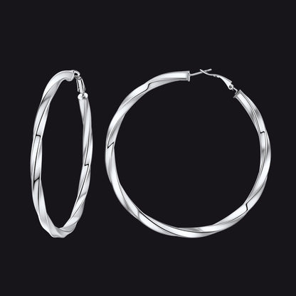 Thick Hoops Loop Earrings for 30/40/60/80mm