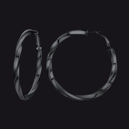 Thick Hoops Loop Earrings for 30/40/60/80mm