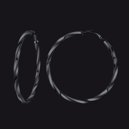 Thick Hoops Loop Earrings for 30/40/60/80mm