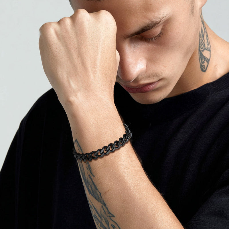 Thick Cuban Chain Link Bracelet for 5/7/9/12mm Width