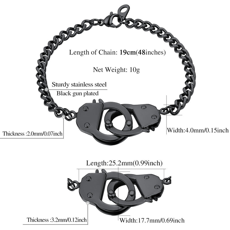 4mm Handcuff Chain Bracelet for Stainless Steel