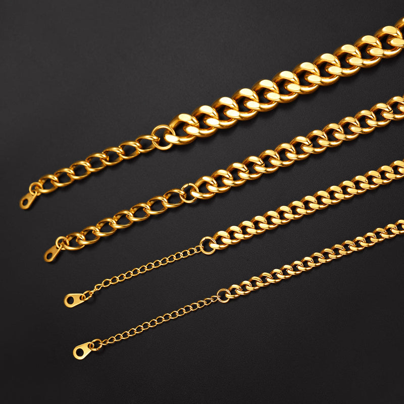 Sturdy Cuban Chain Necklace for 5/7/9/12mm Width