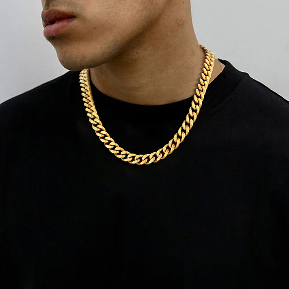 Sturdy Cuban Chain Necklace for 5/7/9/12mm Width