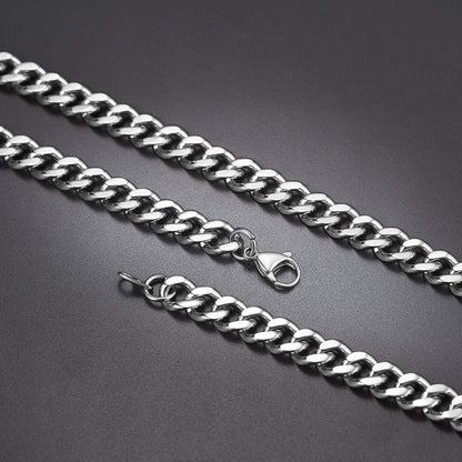 9mm Sturdy Cuban Link Chain & Bracelet Set for