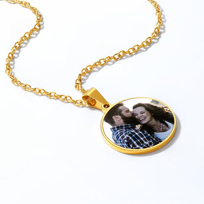 Customized Photo Fingerprint Necklace for