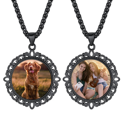 Customized Double-side Photo Pendant Memorial Necklace With Picture