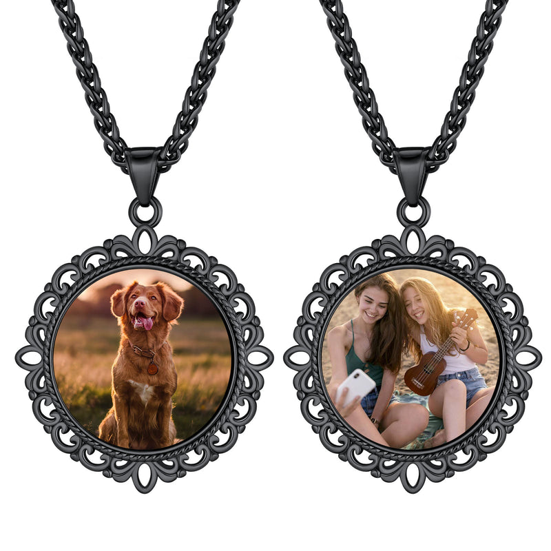 Customized Double-side Photo Pendant Memorial Necklace With Picture