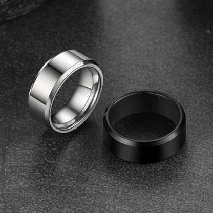 Beveled Edge Basic Wedding Tungsten Carbide Band Ring for