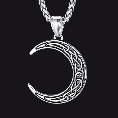 Flash Celtic Crescent Moon Necklace for /