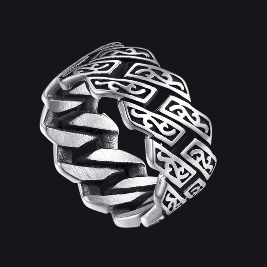 Retro Celtic Chain Stainless Steel Ring for