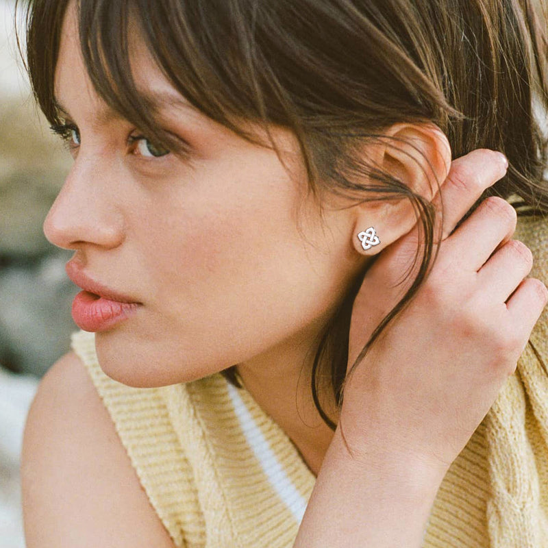 Celtic Knot Stud Earrings for in Sterling Silver