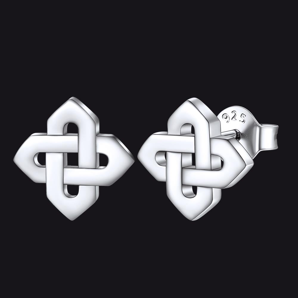 Celtic Knot Stud Earrings for in Sterling Silver