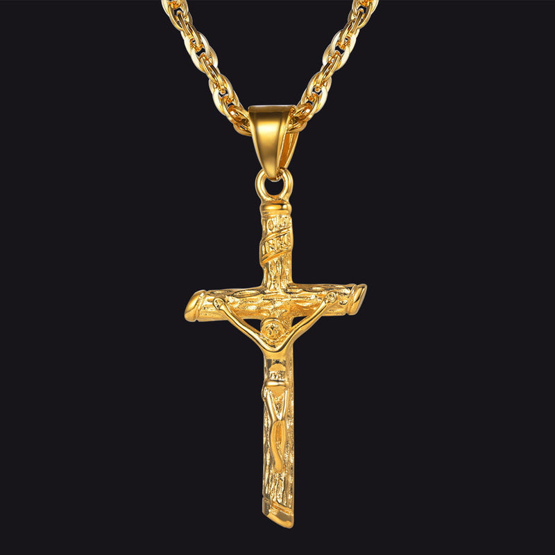 Jesus Cross Crucifix Necklace for