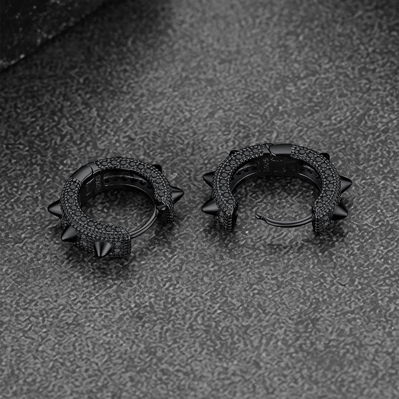 Punk Rivet Huggie Hoop Earrings for